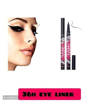 Professional Black 36H Eyeliner Pen Waterproof Eye Liner Pencil Pen 24h pack of 1-thumb0