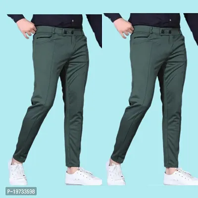 mens track pants oliv green (pack of 2)