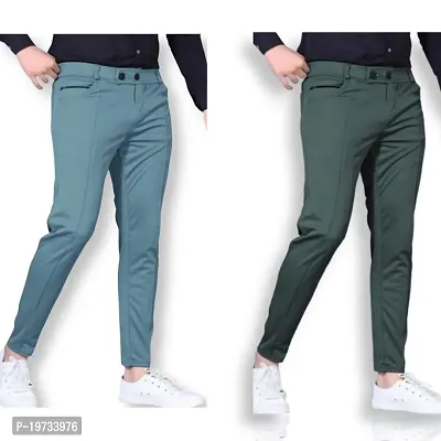 mens track pants  blue and oliv green (pack of 2)
