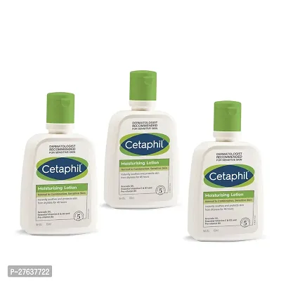 Cetaphil Moisturizing Lotion for Normal to Combination, Sensitive Skin| 100 ml| Moisturizer with Niacinamide, Panthenol| Non-greasy, Wonrsquo;t Clog Pores| Dermatologist pack of 3