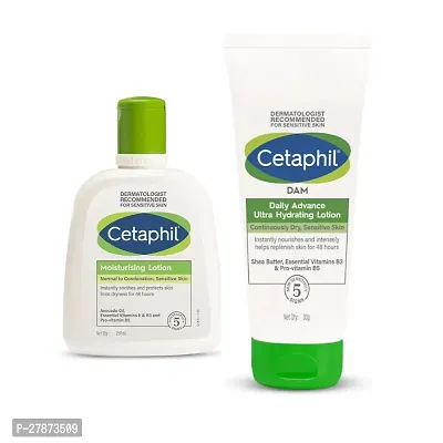 Cetaphil Moisturising Lotion For Face  Body,AND Cetaphil DAM Daily Advance Ultra Hydrating Lotion for Dry, Sensitive Skin| 30 g| Moisturizer