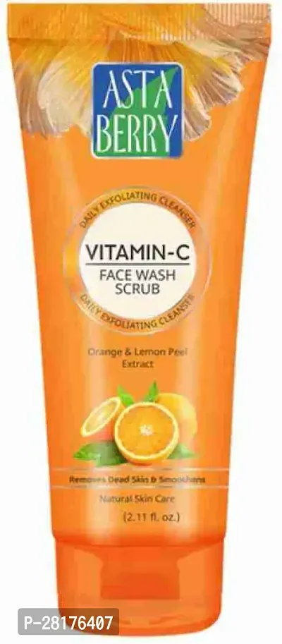 Astaberry Vitamin C Face Wash Scrub for Glowing Skin- With Vitamin C | Neem  Orange Peel Extract | Skin Illumination -thumb0