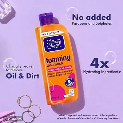 Clean  Clear Foaming Facewash for Oily Skin, Brown, 240ml (PACK OF 1)-thumb4