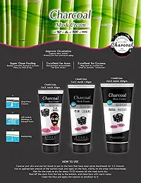 Yash Herbal Bamboo Charcoal Mask Cream for Anti- Blackhead, Brighten Skin, Oil Free Skin (130g)  AND Everyuth Walnut Exfoliating Scrub 25H (COMBO PACK )-thumb3