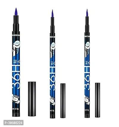 36H Waterproof Liquid Eyeliner (Blue - Pack of 3)