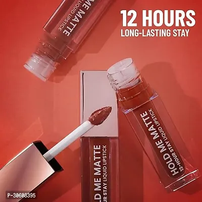 Swiss Beauty Hold Me Matte Liquid Lipstick | 12 Hours Stay | Non-Transfer Lipstick | Waterproof Lipstick with Intense Hydration| Shade-thumb2