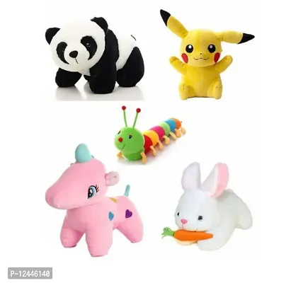 Stylish Gift Cartoon Animals Soft Toys For Kids-Pack Of 5