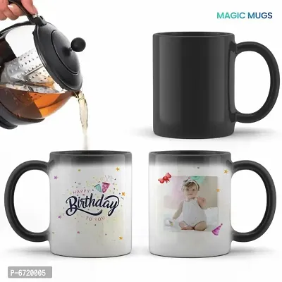 Personalized Black Magic Mug with Photo/Text