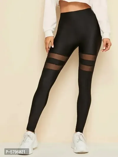 Buy Stylish Polyester Spandex Ankle Length Tights For Women Online
