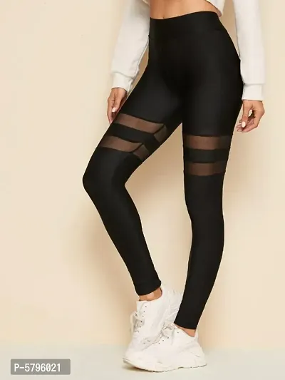 Buy Stylish Polyester Spandex Ankle Length Tights For Women Online