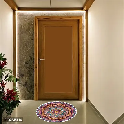 Beautiful Decorative Rangoli Sticker For Puja Room / Holi / Diwali Festivals Home Decoration Self-Adhesive Floor Vinyl Sticker (Size 41x41 CM)-thumb3