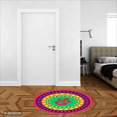 Beautiful Decorative Rangoli Sticker For Puja Room / Holi / Diwali Festivals Home Decoration Self-Adhesive Floor Vinyl Sticker (Size 41x41 CM)-thumb2