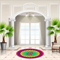 Beautiful Decorative Rangoli Sticker For Puja Room / Holi / Diwali Festivals Home Decoration Self-Adhesive Floor Vinyl Sticker (Size 41x41 CM)-thumb2