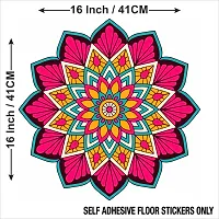 Beautiful Decorative Rangoli Sticker For Puja Room / Holi / Diwali Festivals Home Decoration Self-Adhesive Floor Vinyl Sticker (Size 41x41 CM)-thumb4