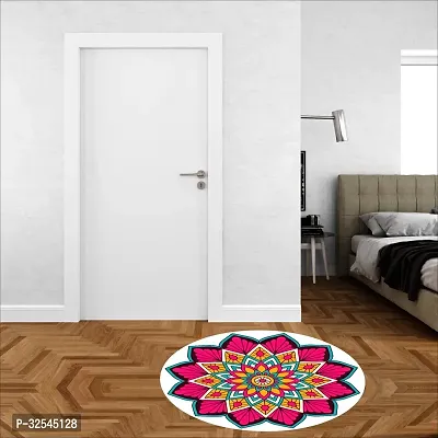 Beautiful Decorative Rangoli Sticker For Puja Room / Holi / Diwali Festivals Home Decoration Self-Adhesive Floor Vinyl Sticker (Size 41x41 CM)-thumb2