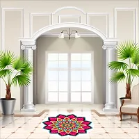 Beautiful Decorative Rangoli Sticker For Puja Room / Holi / Diwali Festivals Home Decoration Self-Adhesive Floor Vinyl Sticker (Size 41x41 CM)-thumb2