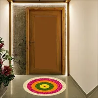 Beautiful Decorative Rangoli Sticker For Puja Room / Holi / Diwali Festivals Home Decoration Self-Adhesive Floor Vinyl Sticker (Size 41x41 CM)-thumb3