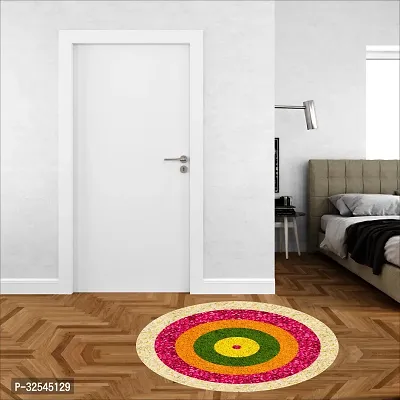 Beautiful Decorative Rangoli Sticker For Puja Room / Holi / Diwali Festivals Home Decoration Self-Adhesive Floor Vinyl Sticker (Size 41x41 CM)-thumb5