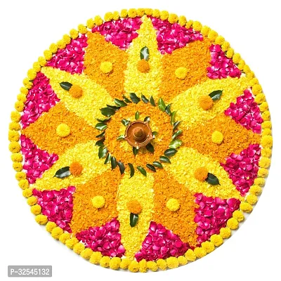 Beautiful Decorative Rangoli Sticker For Puja Room / Holi / Diwali Festivals Home Decoration Self-Adhesive Floor Vinyl Sticker (Size 41x41 CM)