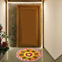 Beautiful Decorative Rangoli Sticker For Puja Room / Holi / Diwali Festivals Home Decoration Self-Adhesive Floor Vinyl Sticker (Size 41x41 CM)-thumb2