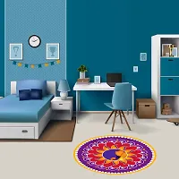 Beautiful Decorative Rangoli Sticker For Puja Room / Holi / Diwali Festivals Home Decoration Self-Adhesive Floor Vinyl Sticker (Size 41x41 CM)-thumb3