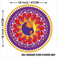 Beautiful Decorative Rangoli Sticker For Puja Room / Holi / Diwali Festivals Home Decoration Self-Adhesive Floor Vinyl Sticker (Size 41x41 CM)-thumb4