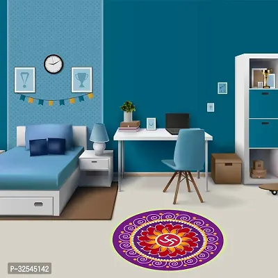 Beautiful Decorative Rangoli Sticker For Puja Room / Holi / Diwali Festivals Home Decoration Self-Adhesive Floor Vinyl Sticker (Size 41x41 CM)-thumb4