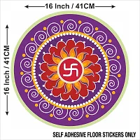 Beautiful Decorative Rangoli Sticker For Puja Room / Holi / Diwali Festivals Home Decoration Self-Adhesive Floor Vinyl Sticker (Size 41x41 CM)-thumb4