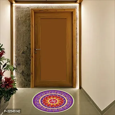 Beautiful Decorative Rangoli Sticker For Puja Room / Holi / Diwali Festivals Home Decoration Self-Adhesive Floor Vinyl Sticker (Size 41x41 CM)-thumb2