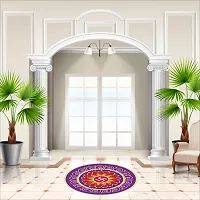 Beautiful Decorative Rangoli Sticker For Puja Room / Holi / Diwali Festivals Home Decoration Self-Adhesive Floor Vinyl Sticker (Size 41x41 CM)-thumb2