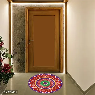 Beautiful Decorative Rangoli Sticker For Puja Room / Holi / Diwali Festivals Home Decoration Self-Adhesive Floor Vinyl Sticker (Size 41x41 CM)-thumb5