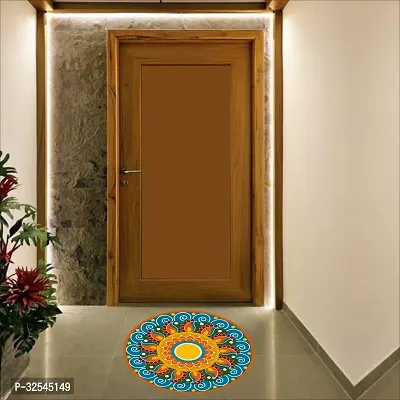 Beautiful Decorative Rangoli Sticker For Puja Room / Holi / Diwali Festivals Home Decoration Self-Adhesive Floor Vinyl Sticker (Size 41x41 CM)-thumb5