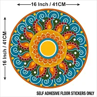 Beautiful Decorative Rangoli Sticker For Puja Room / Holi / Diwali Festivals Home Decoration Self-Adhesive Floor Vinyl Sticker (Size 41x41 CM)-thumb2