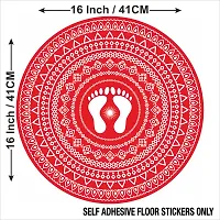 Beautiful Decorative Rangoli Sticker For Puja Room / Holi / Diwali Festivals Home Decoration Self-Adhesive Floor Vinyl Sticker (Size 41x41 CM)-thumb2