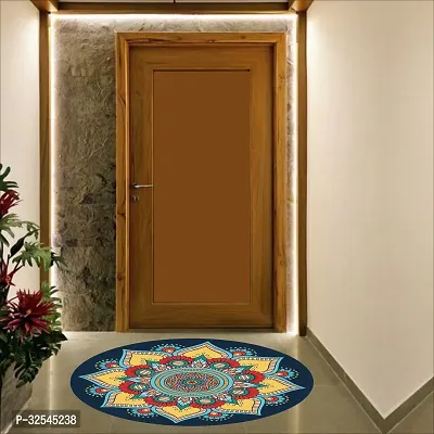 Beautiful Decorative Rangoli Sticker For Puja Room / Holi / Diwali Festivals Home Decoration Self-Adhesive Floor Vinyl Sticker (Size 41x41 CM)-thumb5