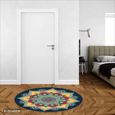 Beautiful Decorative Rangoli Sticker For Puja Room / Holi / Diwali Festivals Home Decoration Self-Adhesive Floor Vinyl Sticker (Size 41x41 CM)-thumb3