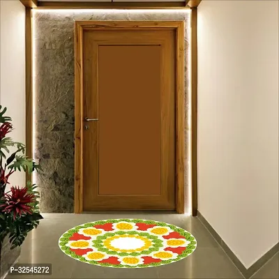 Beautiful Decorative Rangoli Sticker For Puja Room / Holi / Diwali Festivals Home Decoration Self-Adhesive Floor Vinyl Sticker (Size 41x41 CM)-thumb5