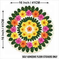 Beautiful Decorative Rangoli Sticker For Puja Room / Holi / Diwali Festivals Home Decoration Self-Adhesive Floor Vinyl Sticker (Size 41x41 CM)-thumb2