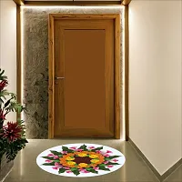 Beautiful Decorative Rangoli Sticker For Puja Room / Holi / Diwali Festivals Home Decoration Self-Adhesive Floor Vinyl Sticker (Size 41x41 CM)-thumb3