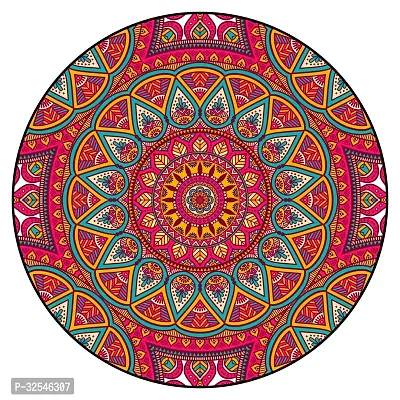 Beautiful Decorative Rangoli Sticker For Puja Room / Holi / Diwali Festivals Home Decoration Self-Adhesive Floor Vinyl Sticker (Size 41x41 CM)