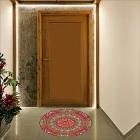 Beautiful Decorative Rangoli Sticker For Puja Room / Holi / Diwali Festivals Home Decoration Self-Adhesive Floor Vinyl Sticker (Size 41x41 CM)-thumb3