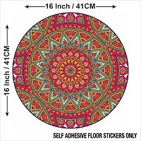 Beautiful Decorative Rangoli Sticker For Puja Room / Holi / Diwali Festivals Home Decoration Self-Adhesive Floor Vinyl Sticker (Size 41x41 CM)-thumb4