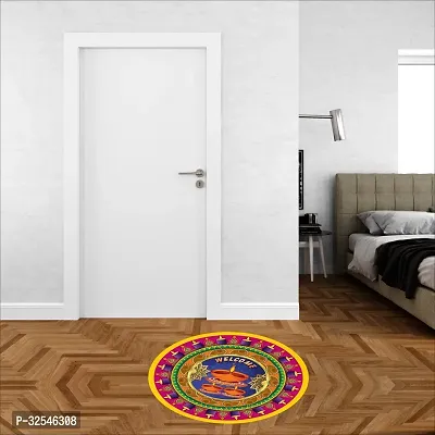 Beautiful Decorative Rangoli Sticker For Puja Room / Holi / Diwali Festivals Home Decoration Self-Adhesive Floor Vinyl Sticker (Size 41x41 CM)-thumb4