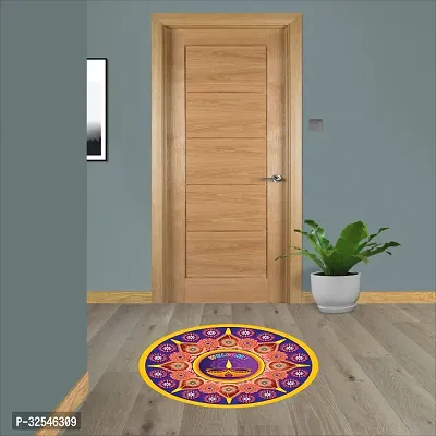 Beautiful Decorative Rangoli Sticker For Puja Room / Holi / Diwali Festivals Home Decoration Self-Adhesive Floor Vinyl Sticker (Size 41x41 CM)-thumb4