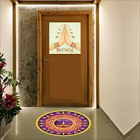 Beautiful Decorative Rangoli Sticker For Puja Room / Holi / Diwali Festivals Home Decoration Self-Adhesive Floor Vinyl Sticker (Size 41x41 CM)-thumb2