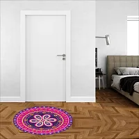 Beautiful Decorative Rangoli Sticker For Puja Room / Holi / Diwali Festivals Home Decoration Self-Adhesive Floor Vinyl Sticker (Size 41x41 CM)-thumb2