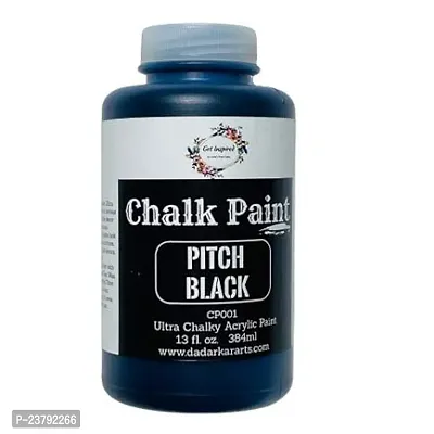 Get Inspired Super Matte Chalk Paint Pitch Black 386Ml Black Chalk Paint