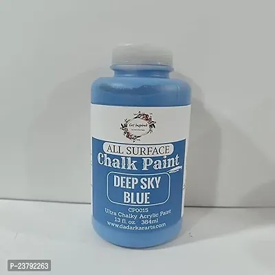 Get Inspired Deep Sky Blue Super Matte Chalk Paint 384Ml Jumbo Bottle