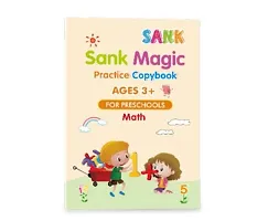 Magic Practice Copybook (4 Books,10 Refill), Number Tracing Book for Preschoolers with Pen, Magic Calligraphy Copybook Set Practical Reusable-thumb2