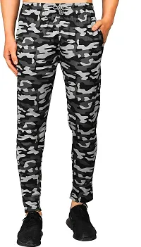 Trendy Multicoloured Polyester Spandex Printed Regular Track Pants For Men Pack Of 2-thumb1